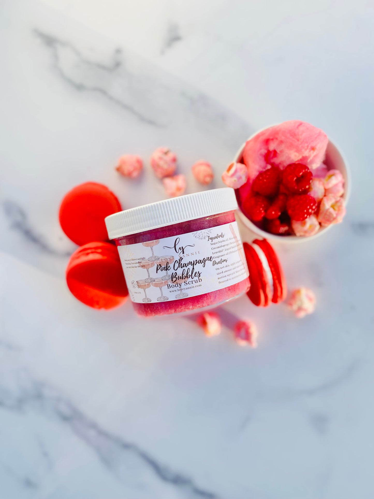 Pink Champagne Bubbles Shea Butter Body Scrub