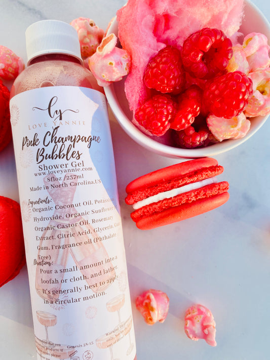 Pink Champagne Bubbles Shower Gel