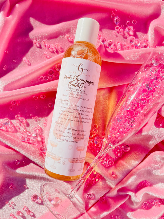 Pink Champagne Bubbles Shower Gel