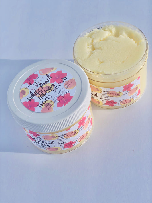 White Peach and Hibiscus Shea Butter Body Scrub